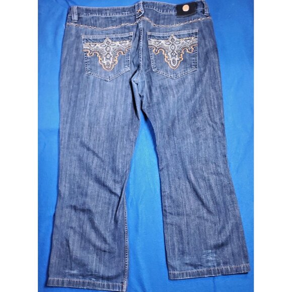 Vintage ANTIK DENIM Men's Jeans Button Fly Blue Jeans Metal studs  Size 42 - Picture 9 of 16